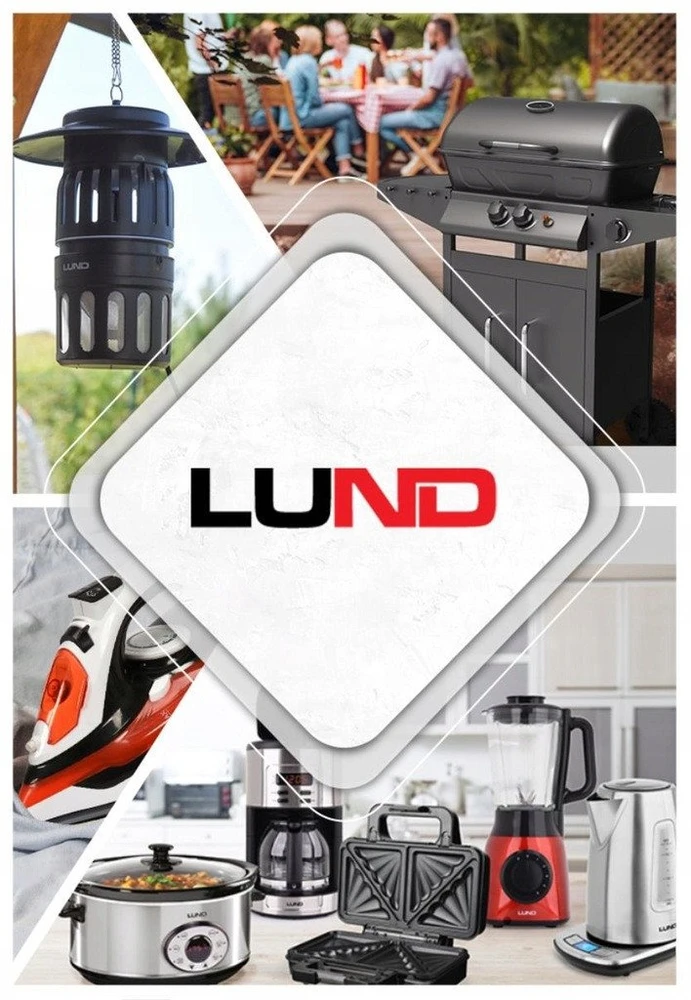 Vaflinė Lund Toya Sa Poland Vaflių keptuvė su didelėmis plokštelėmis | 1500 W | 4 vafliams (68015)