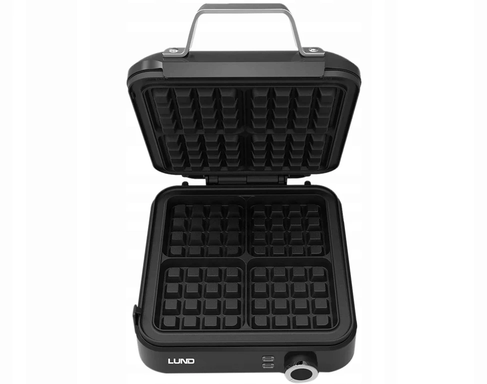 Vaflinė Lund Toya Sa Poland Vaflių keptuvė su didelėmis plokštelėmis | 1500 W | 4 vafliams (68015)