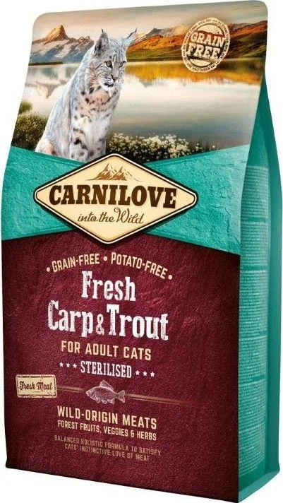 Carni Love Cat Fresh karpis & upėtakis, sterilizuotas suaugusiems 6kg