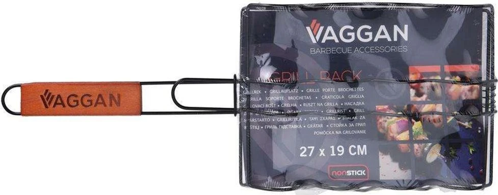 Vaggan Grilio grotelės dešrelėms juodos metalinės 50 cm