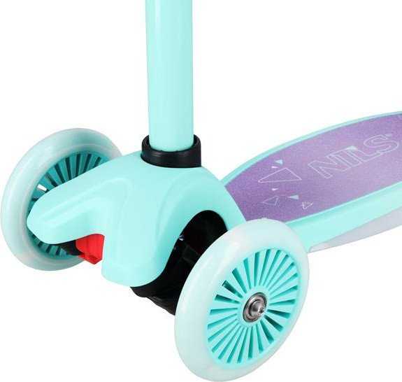 Paspirtukas NILS Fun Paspirtukas dziecięca podświetlana led Nils Fun HLB1310 violetinė