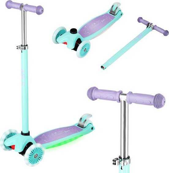 Paspirtukas NILS Fun Paspirtukas dziecięca podświetlana led Nils Fun HLB1310 violetinė