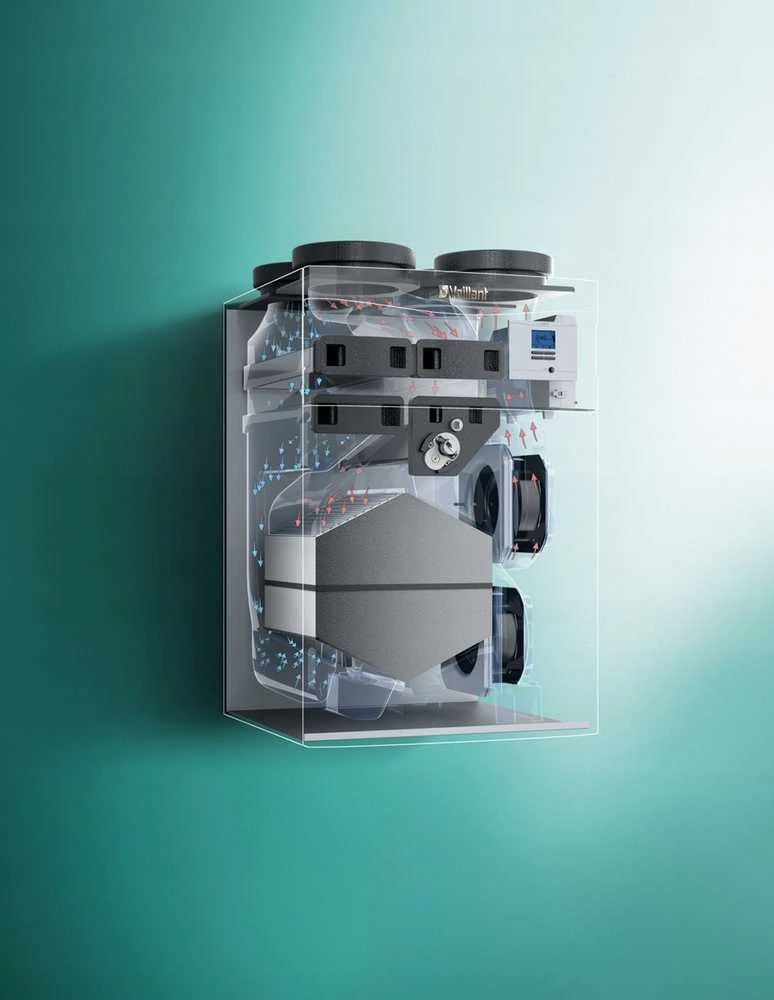 Ventiliatorius Vaillant recoVAIR VAR 360/4 E vėdinimo įrenginys ENTHALIPTIC priešpriešinio srauto kryžminis keitiklis