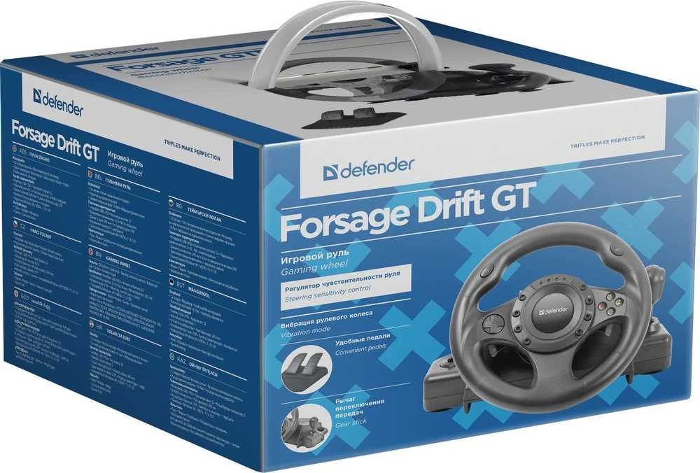 DEFENDER žaidimų ratas FORSAGE GTR USB 12 mygtukų pavarų dėžė