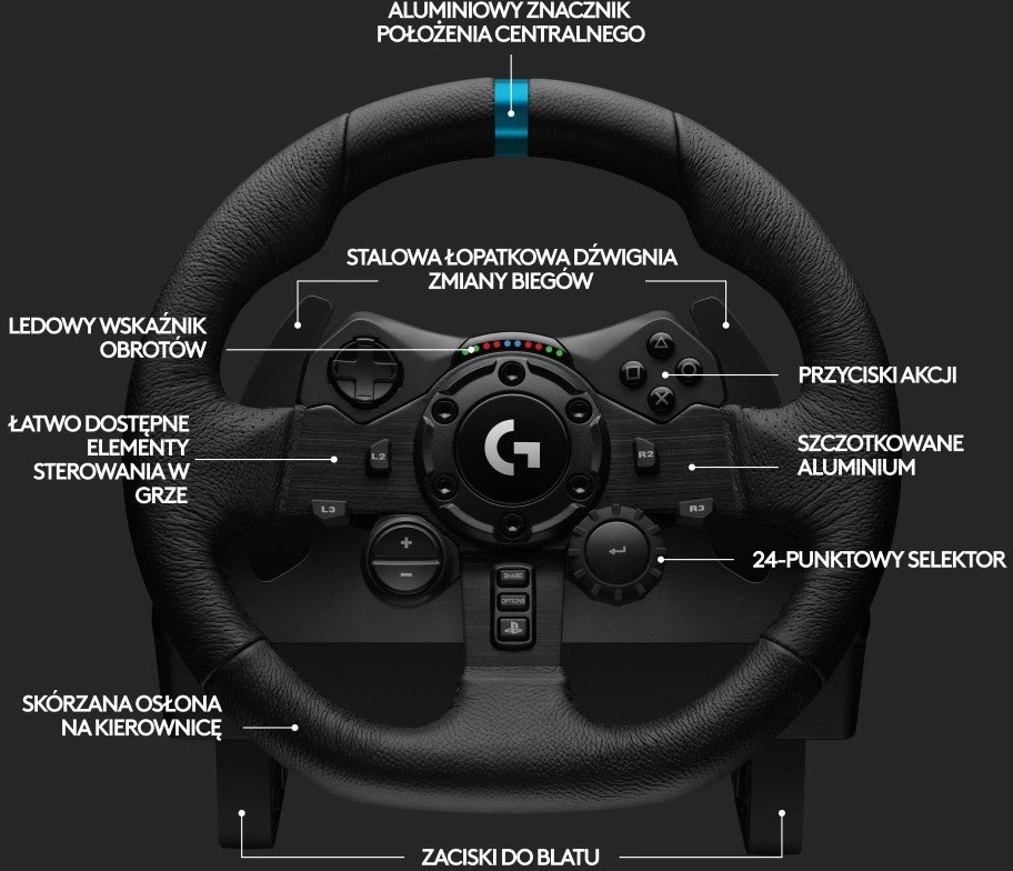 Logitech G923 TRUEFORCE simuliacinis lenktynių vairas su pedalais, skirtas PlayStation/PC