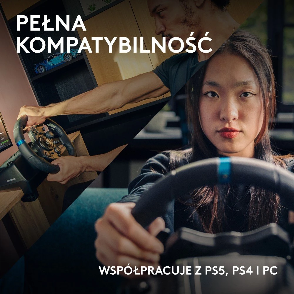 Logitech G923 TRUEFORCE simuliacinis lenktynių vairas su pedalais, skirtas PlayStation/PC
