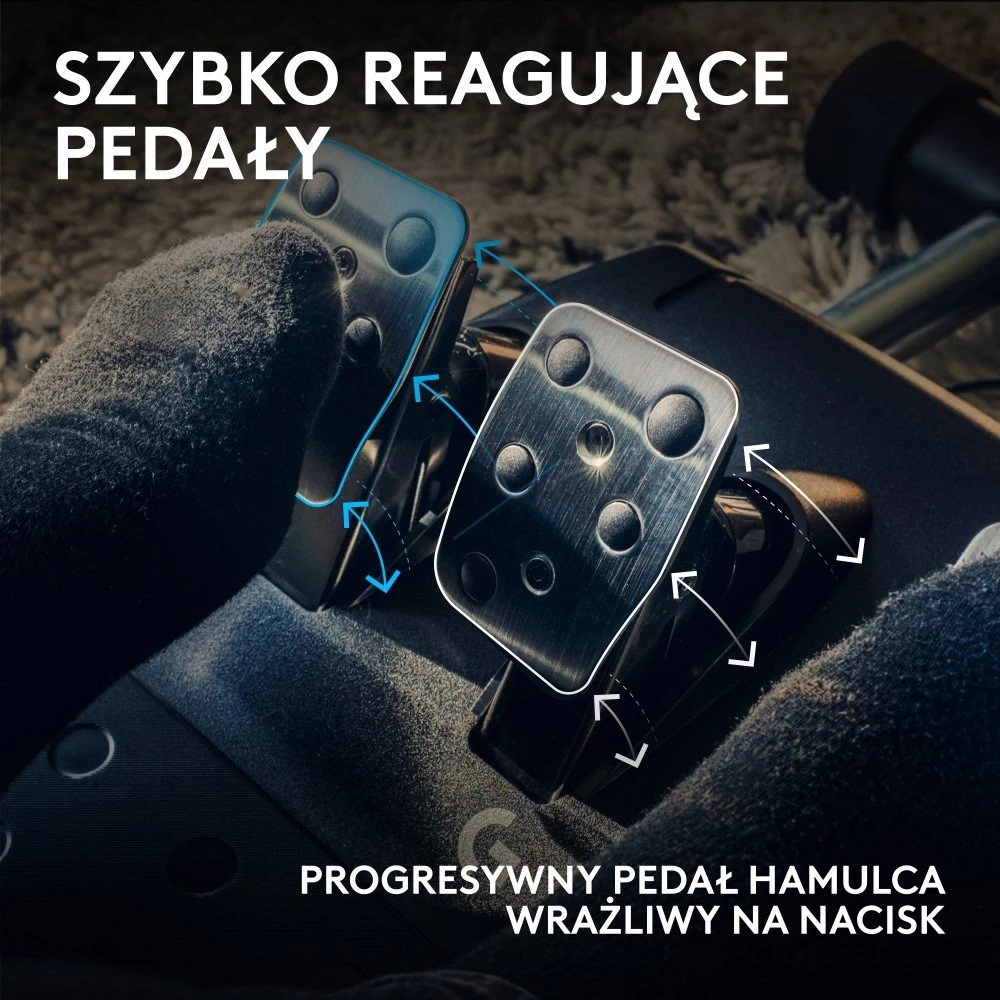 Logitech G923 TRUEFORCE simuliacinis lenktynių vairas su pedalais, skirtas PlayStation/PC