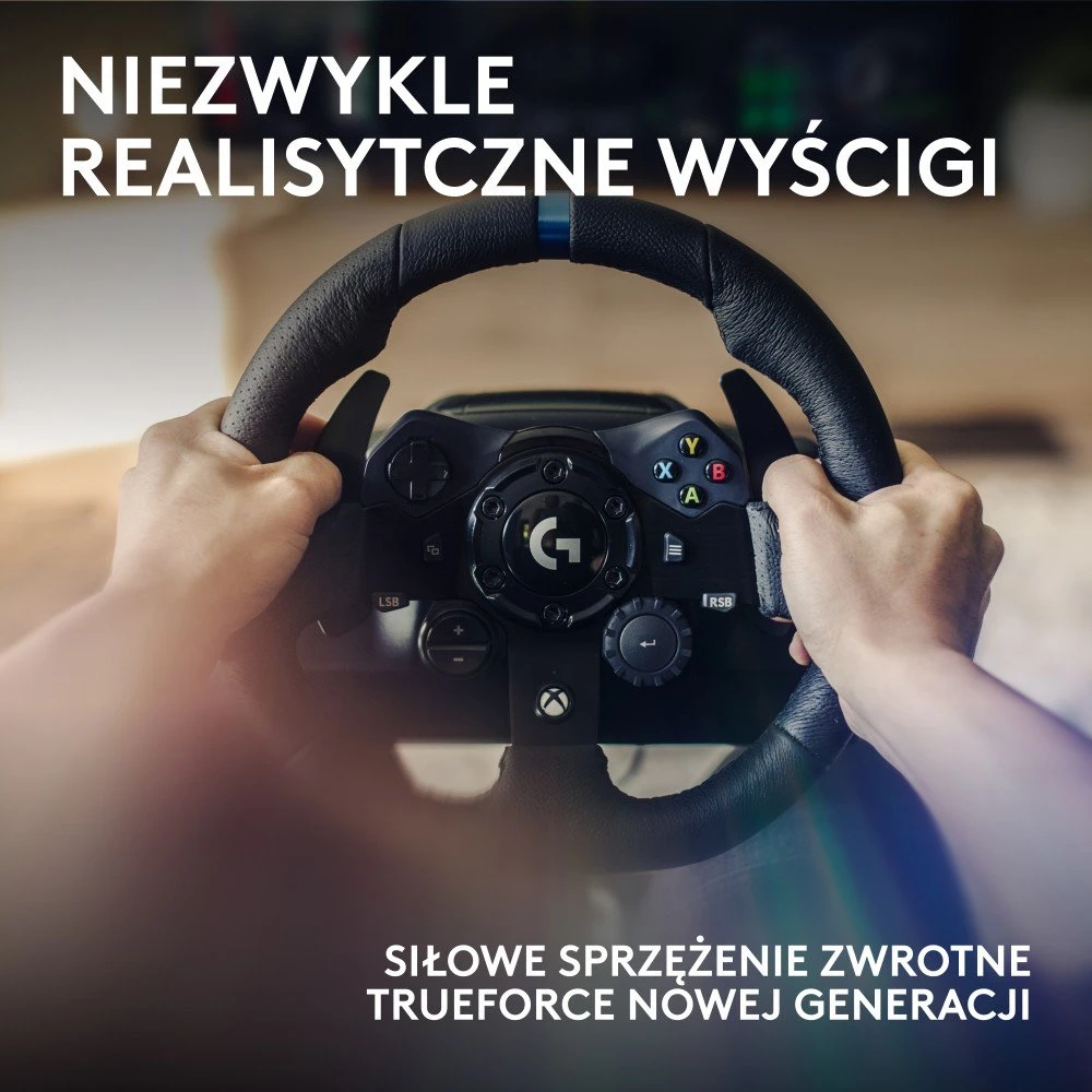 Logitech G923 TRUEFORCE simuliacinis lenktynių vairas su pedalais, skirtas Xbox Series X/S /Xbox One/PC