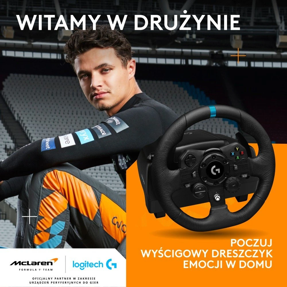 Logitech G923 TRUEFORCE simuliacinis lenktynių vairas su pedalais, skirtas Xbox Series X/S /Xbox One/PC
