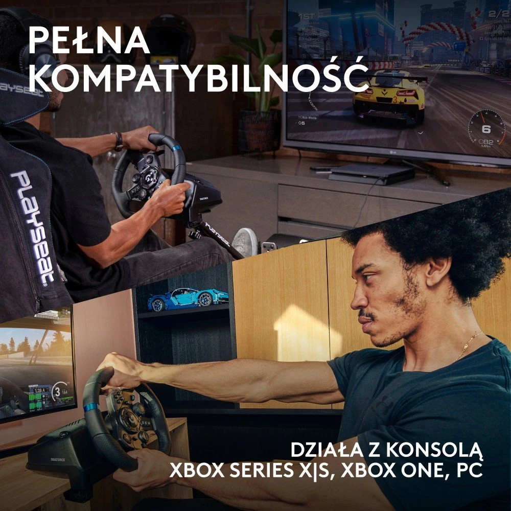 Logitech G923 TRUEFORCE simuliacinis lenktynių vairas su pedalais, skirtas Xbox Series X/S /Xbox One/PC