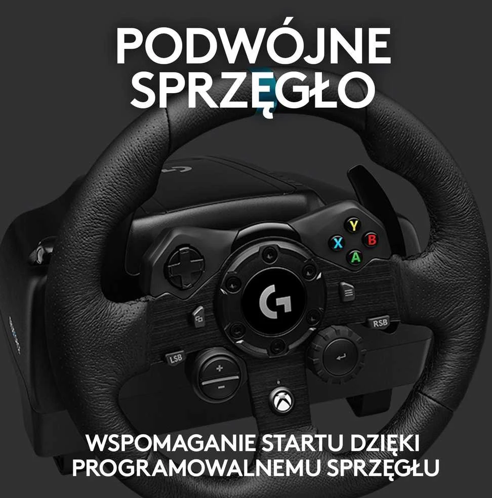 Logitech G923 TRUEFORCE simuliacinis lenktynių vairas su pedalais, skirtas Xbox Series X/S /Xbox One/PC
