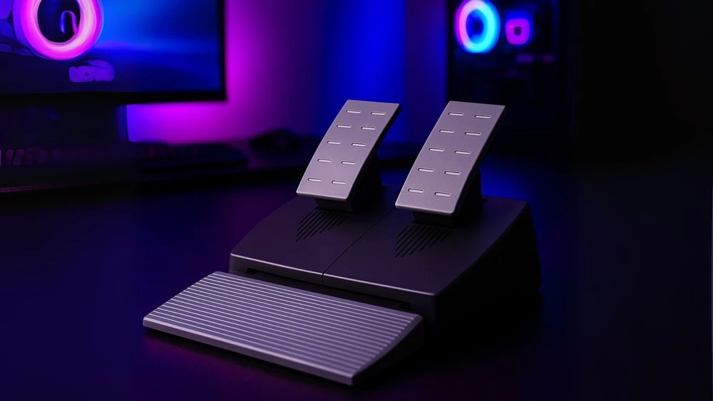 Carruzzo Blade BL7002 žaidimų valdiklis Juoda, Mėlyna USB Vairas + pedalai + pavarų perjungiklis PC, PlayStation 5