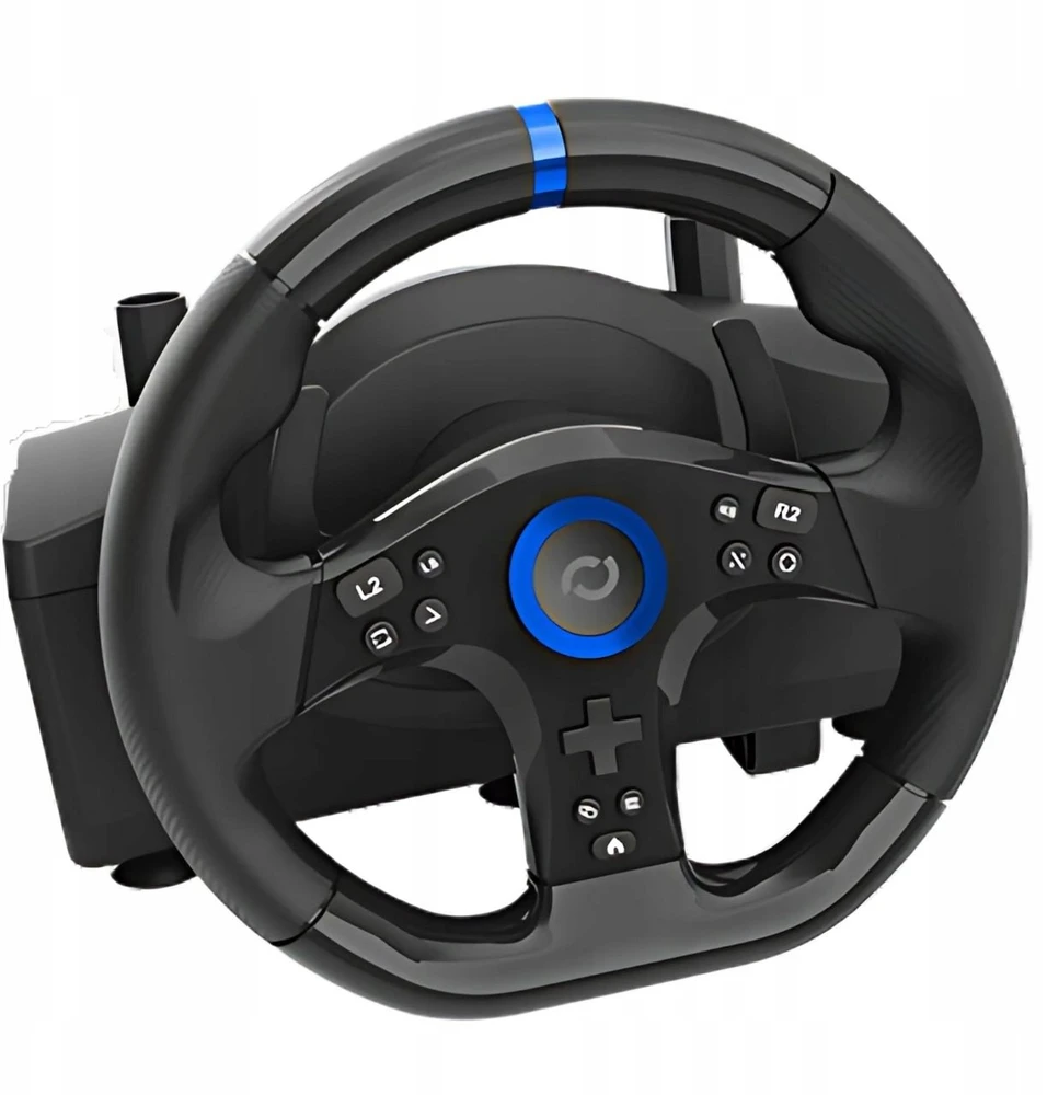 Carruzzo Blade BL7002 žaidimų valdiklis Juoda, Mėlyna USB Vairas + pedalai + pavarų perjungiklis PC, PlayStation 5