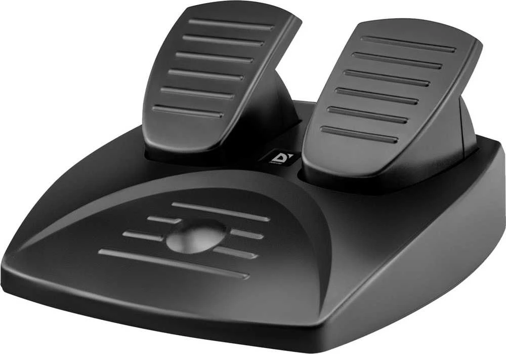 Defender TURBO PRO vairas, 10 mygtukų, USB, juodas, su pedalais, PS3, PS4, PC, XBOX One, XBOX Series X/S, Nintendo Switch