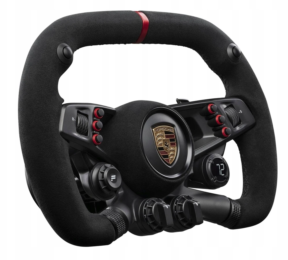 Fanatec CSL Elite Porsche Vision GT Steering Wheel, Suede, OLED Ekranas, 310 mm Plotis – Juodas