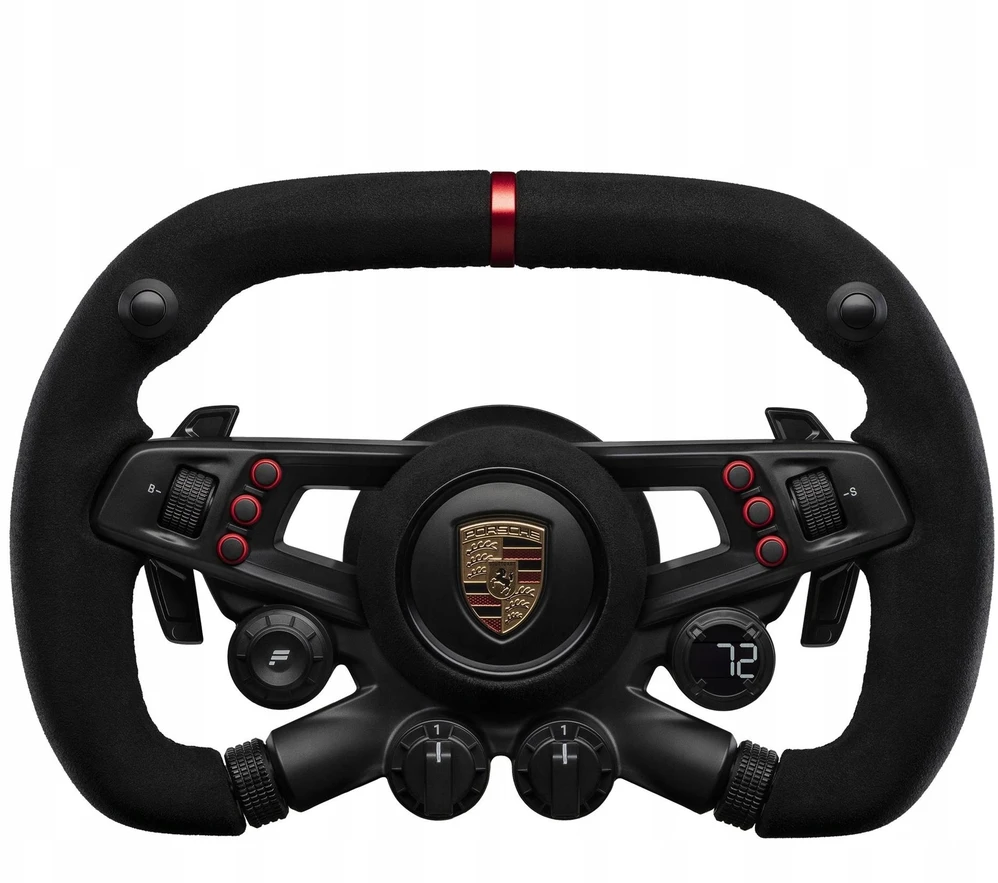 Fanatec CSL Elite Porsche Vision GT Steering Wheel, Suede, OLED Ekranas, 310 mm Plotis – Juodas