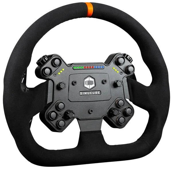 Simucube Valo GT-23 SC3 Simracing-Lenkrad, 320 mm Skersmuo, GT-Design, SC3-Quick-Release - juodas, wildleder