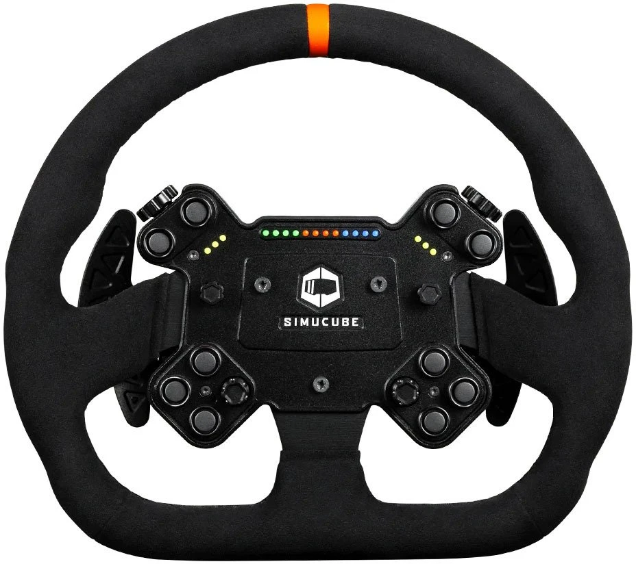 Simucube Valo GT-23 SC3 Simracing-Lenkrad, 320 mm Skersmuo, GT-Design, SC3-Quick-Release - juodas, wildleder