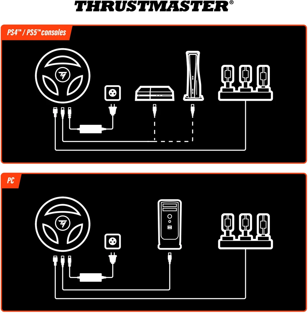 Žaidimų vairo rinkinys Thrustmaster Racing Wheel | T248R (vairo rinkinys + pedalų rinkinys) PS4 / PS5 / PC