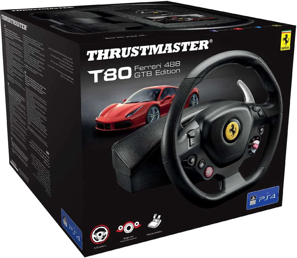 Žaidimų vairas Thrustmaster T80 FERRARI 488 GTB EDITION