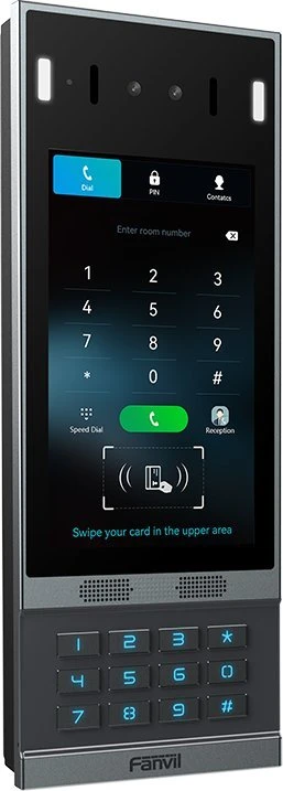 FNV Fanvil i67 vaizdo telefonspynės sistema 2 MP 17,8 cm (7″) Juoda, Pilka