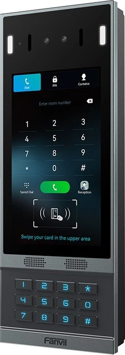 FNV Fanvil i67 vaizdo telefonspynės sistema 2 MP 17,8 cm (7″) Juoda, Pilka