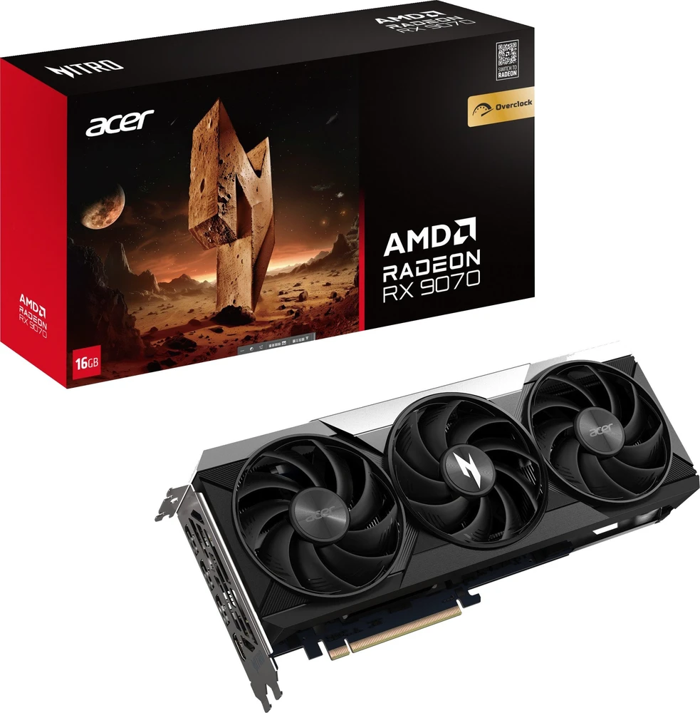 Vaizdo plokštė Acer Nitro Radeon RX 9070 OC 16GB AMD GDDR6