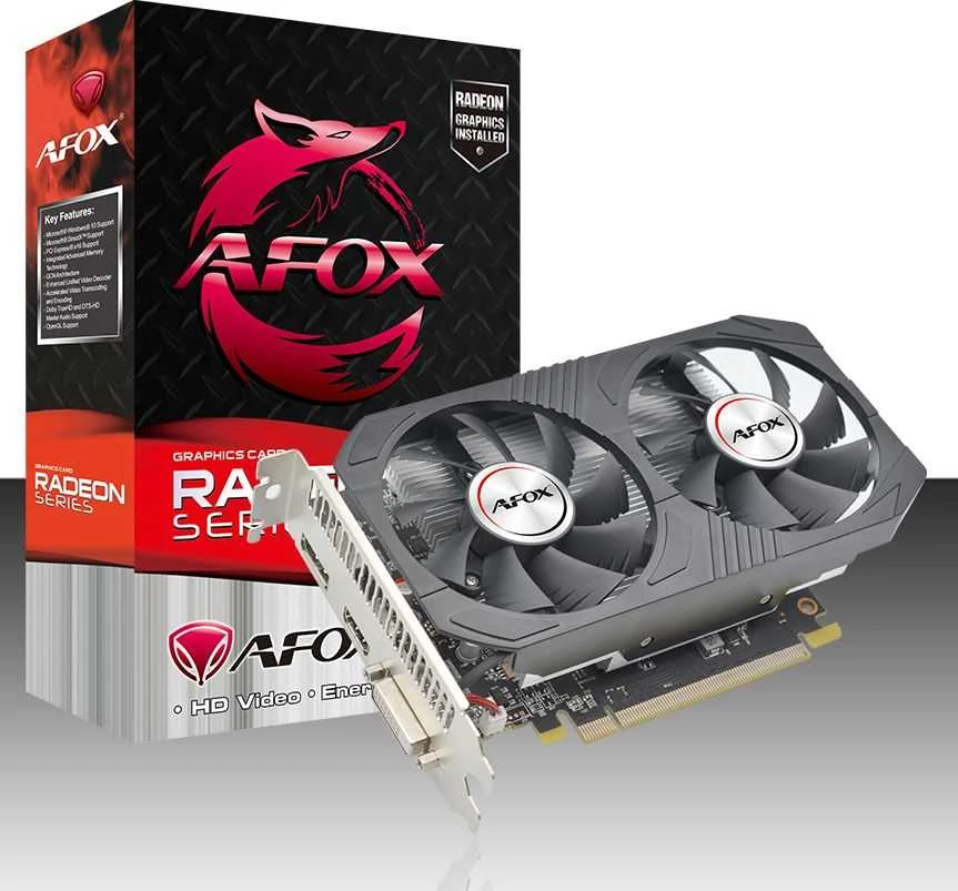 Vaizdo plokštė Afox radeon rx 550 4gb gddr5 128 bitų dvi hdmi dp atx