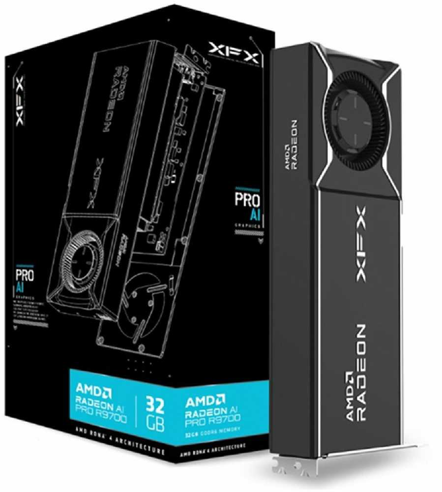 Vaizdo plokštė Grafikos plokštė XFX AI PRO R9700 32GB GDDR6 RX-97XPROAIY Retail
