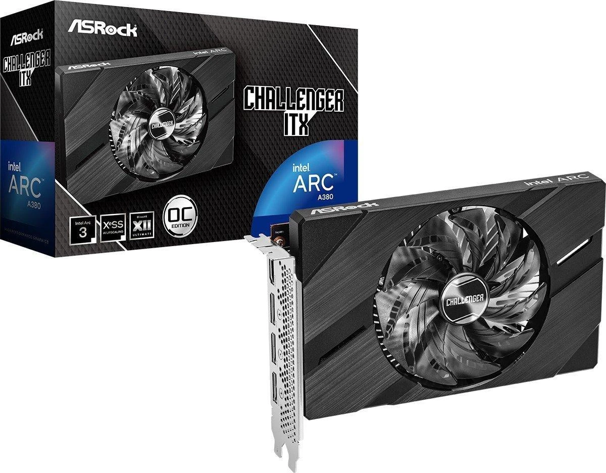 Vaizdo plokštė ASRock Intel Arc A380 Challenger ITX 6GB OC GDDR6 (A380CLI6GO)