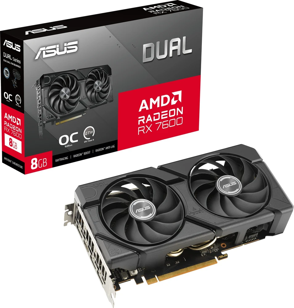 Vaizdo plokštė ASUS Dual -RX7600-O8G-EVO AMD Radeon RX 7600 8 GB GDDR6