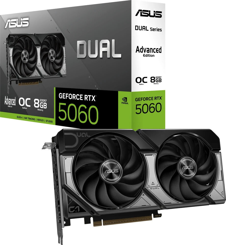 ASUS Dual -RTX5060-O8G-A NVIDIA GeForce RTX 5060 8 GB GDDR7