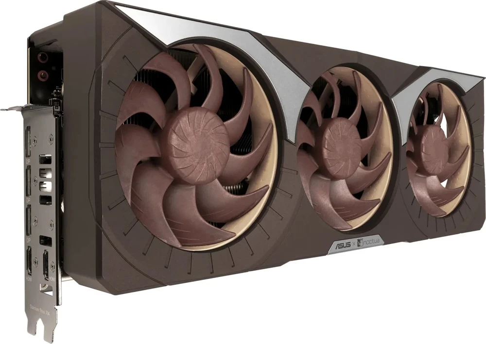 Vaizdo plokštė Asus GeForce RTX 5080 Noctua OC 16GB GDDR7 DLSS4 (RTX5080-O16G-NOCTUA)