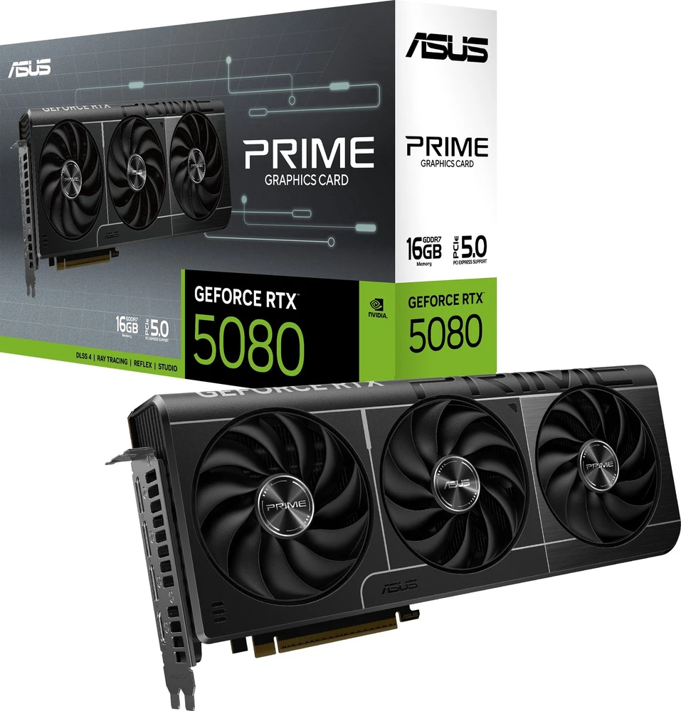 Vaizdo plokštė ASUS Prime -RTX5080-16G NVIDIA GeForce RTX 5080 16 GB GDDR7
