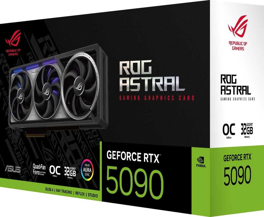 ASUS ROG ASTRAL GeForce RTX 5090 OC 32 GB GDDR7 vaizdo plokštė