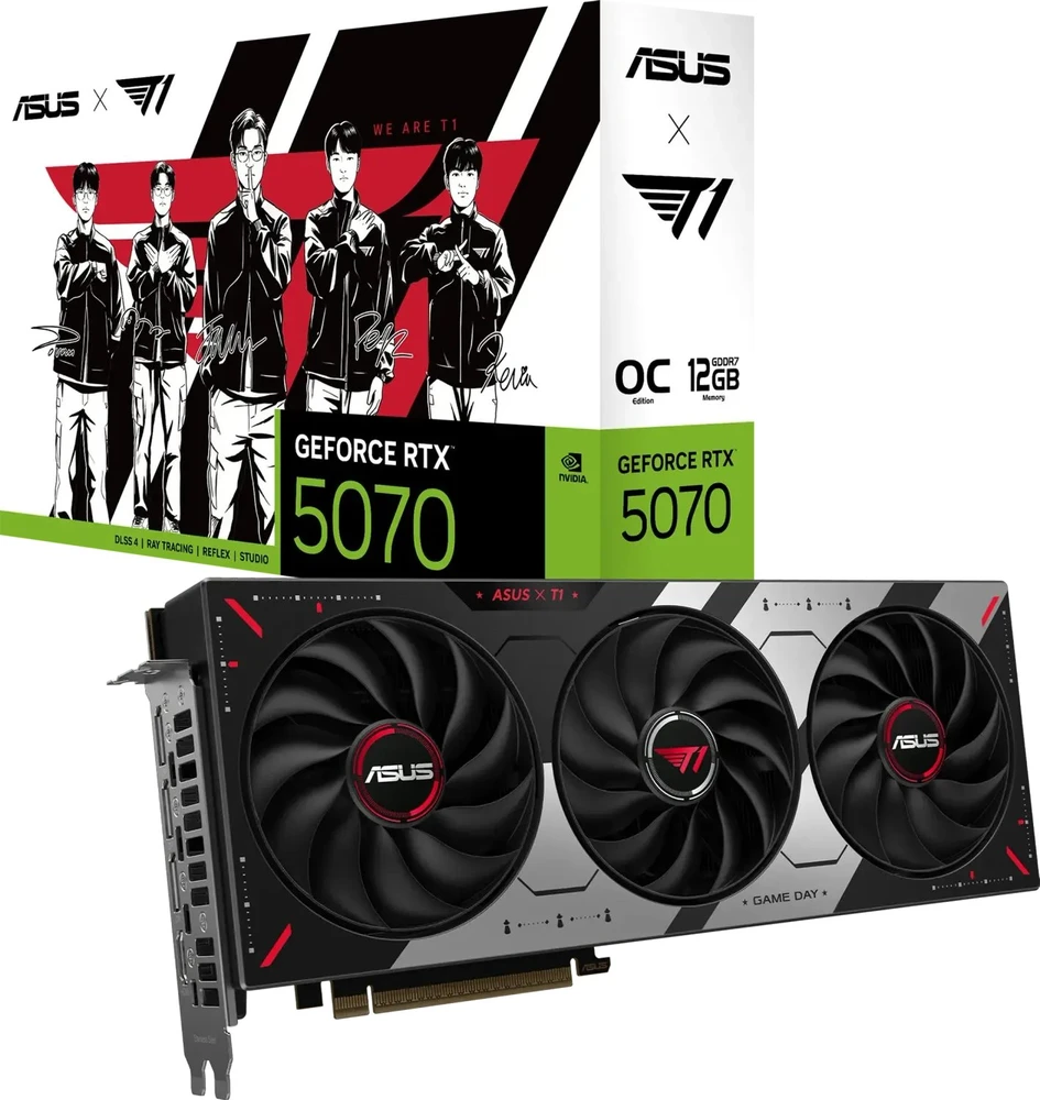 Vaizdo plokštė Asus T1 GeForce RTX 5070 OC 12GB GDDR7 DLSS4 (T1-RTX5070-O12G-GAMING)