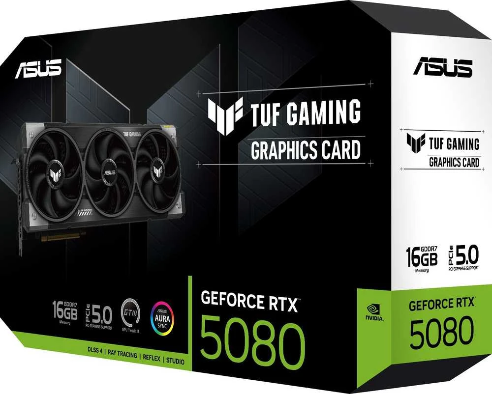 Vaizdo plokštė ASUS TUF Gaming TUF-RTX5080-16G-GAMING NVIDIA GeForce RTX 5080 16 GB GDDR7
