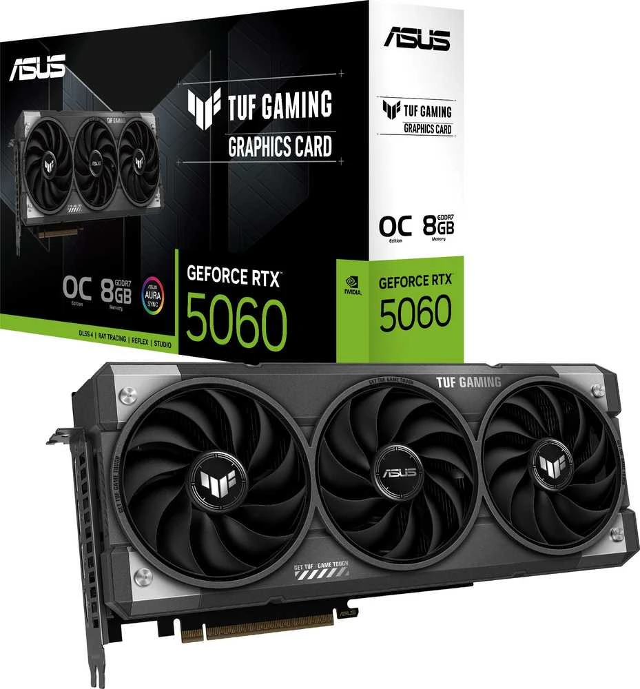 Vaizdo plokštė ASUS TUF Gaming TUF-RTX5060-O8G-GAMING NVIDIA GeForce RTX 5060 8 GB GDDR7