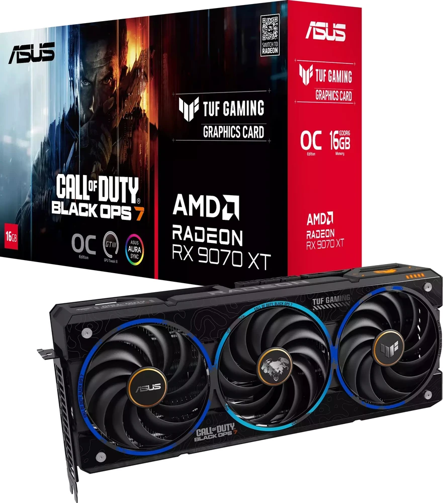 Vaizdo plokštė ASUS TUF Gaming Radeon RX 9070 XT COD BO7 specialus leidimas, 16384 MB GDDR6