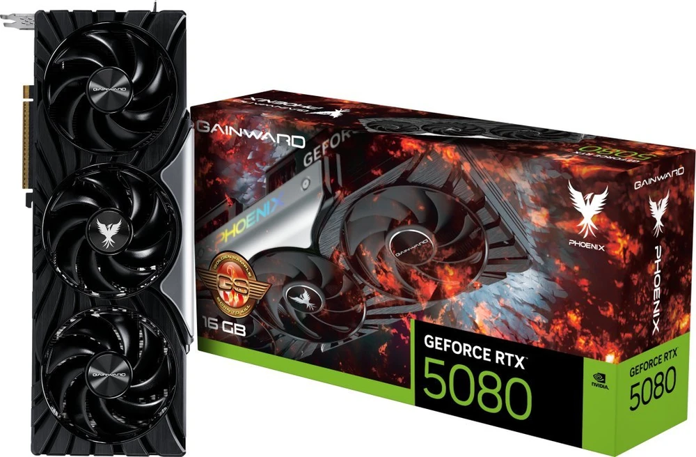 Vaizdo plokštė „Gainward GeForce RTX 5080 Phoenix GS“, 16384 MB GDDR7