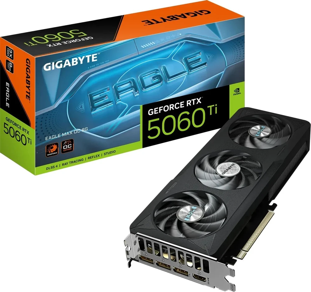 GIGABYTE GeForce RTX 5060 Ti EAGLE MAX OC 8G NVIDIA 8 GB GDDR7 - vaizdo plokštė