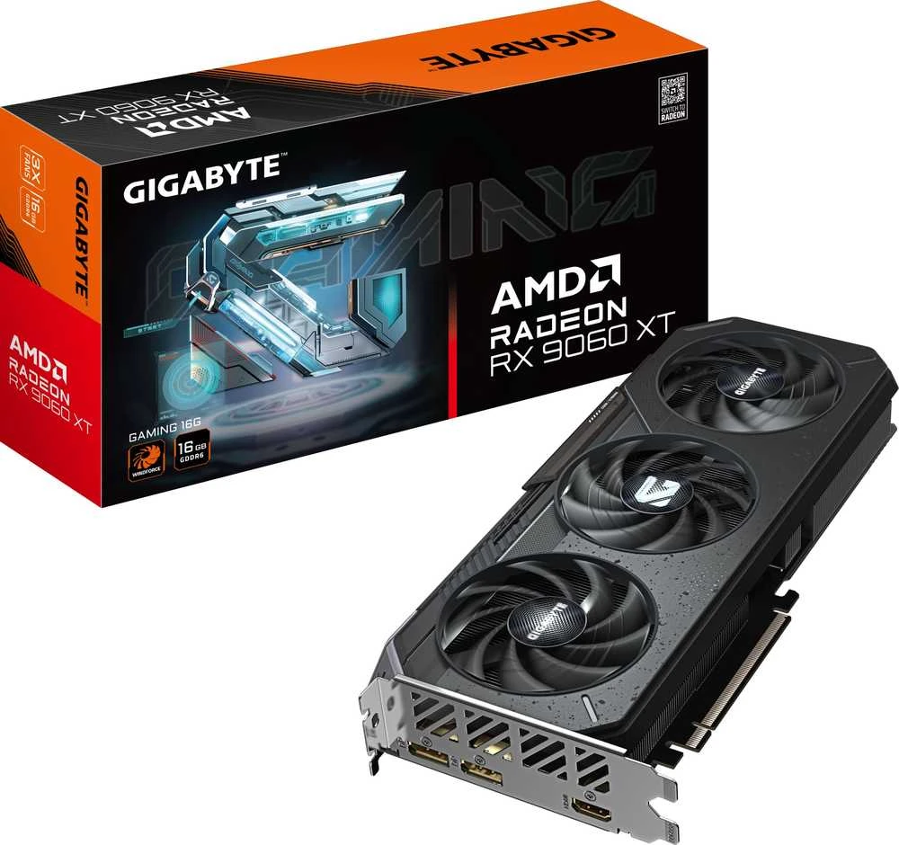 Vaizdo plokštė „Gigabyte Radeon RX 9060 XT GAMING 16G“ | AMD | 16 GB | Radeon RX 9060 XT | GDDR6 | HDMI jungčių kiekis: 1 | PCI-E 5.0