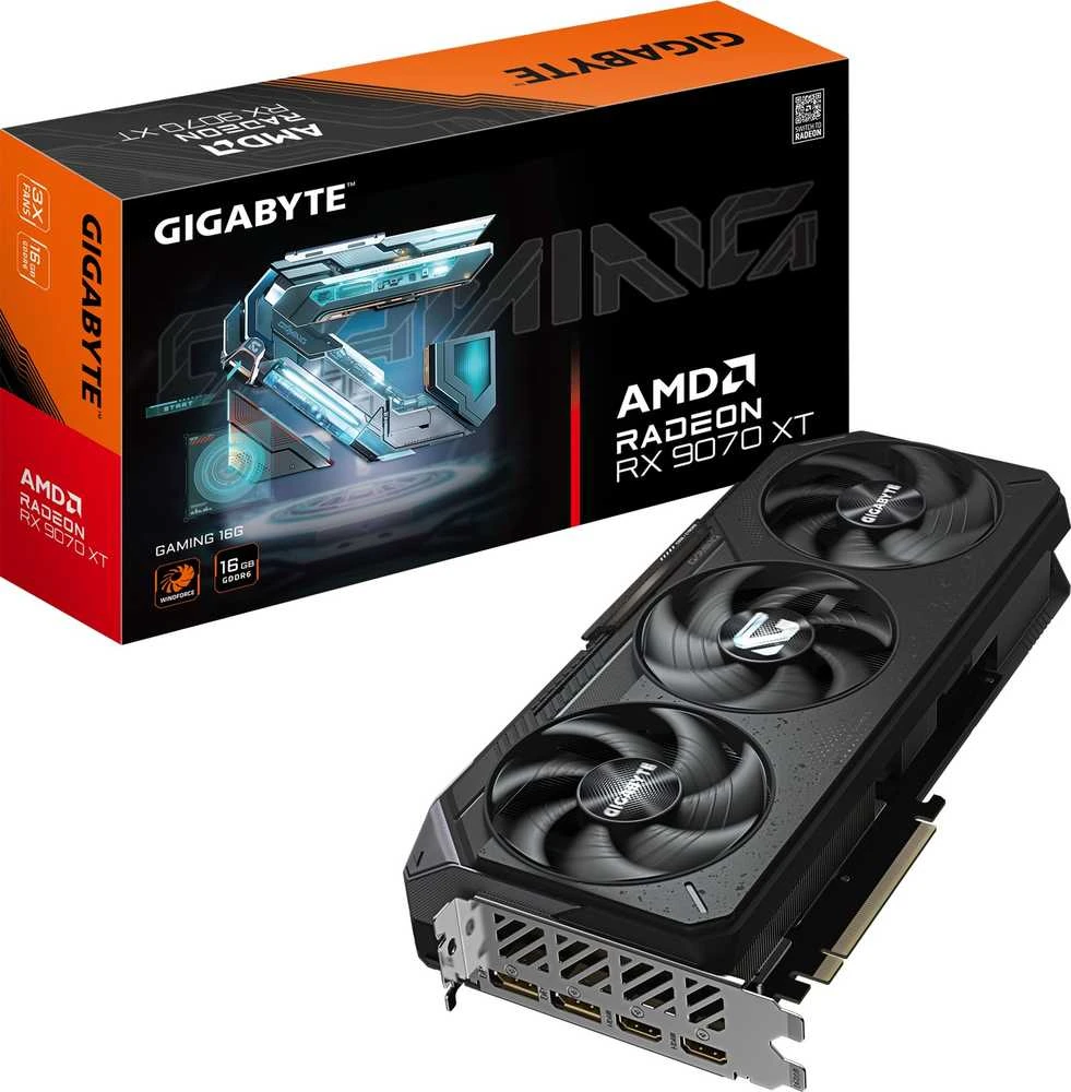 Vaizdo plokštė „Gigabyte Radeon RX 9070 XT GAMING 16G“ | AMD | 16 GB | Radeon RX 9070 XT | GDDR6 | HDMI jungčių kiekis: 2 | PCI-E 5.0