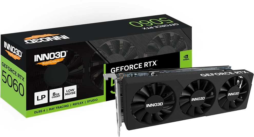 INNO3D GeForce RTX 5060 X3 žemo profilio vaizdo plokštė, 8192 MB GDDR7
