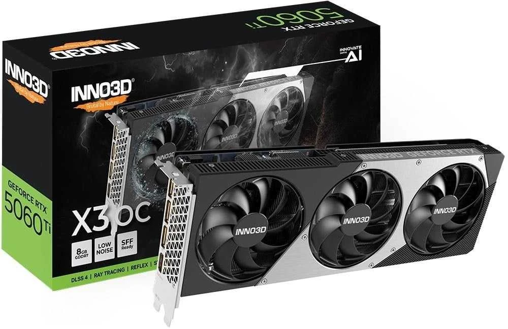 Vaizdo plokštė INNO3D GeForce RTX 5060 Ti Twin X3 8GB OC DLSS4