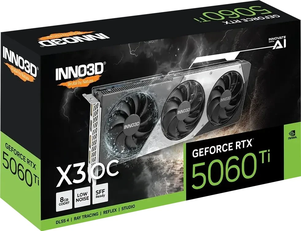 Vaizdo plokštė INNO3D GeForce RTX 5060 Ti Twin X3 8GB OC DLSS4