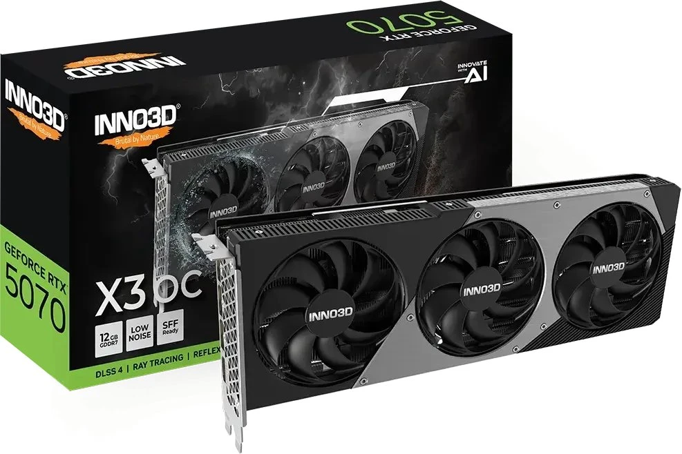 Vaizdo plokštė INNO3D GeForce RTX 5070 X3 12GB OC DLSS 4