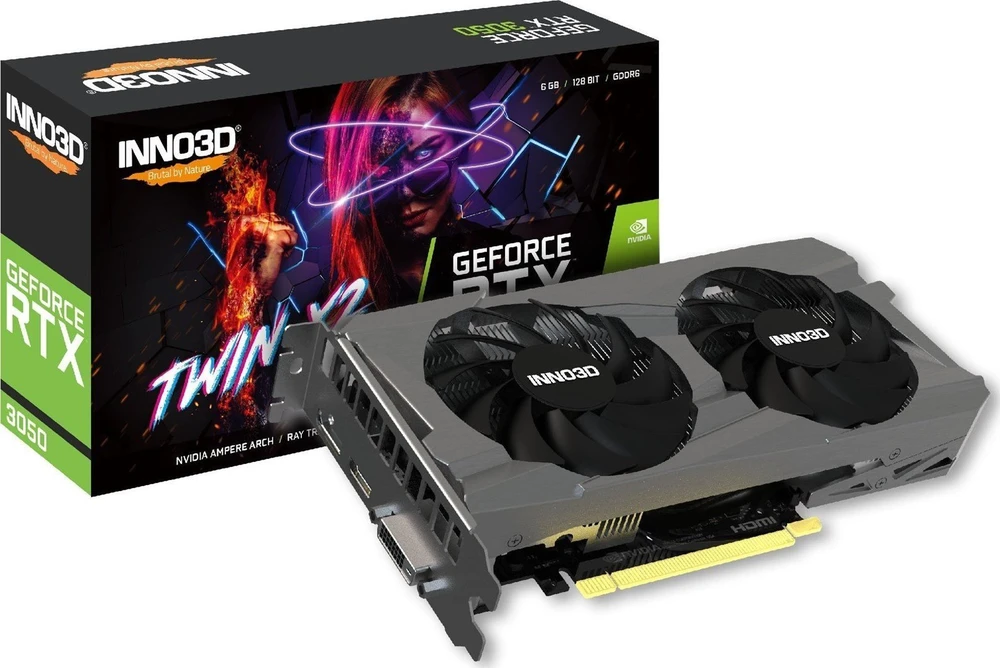 INNO3D GeForce RTX 3050 Twin X2 6GB V2 vaizdo plokštė