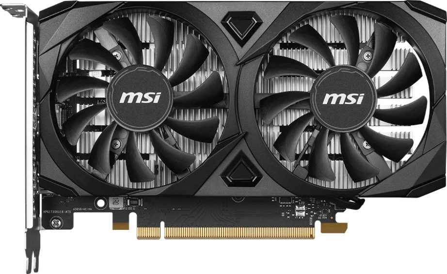Vaizdo plokštė MSI NVIDIA GeForce RTX 3050 Ventus 2X E OC, 6 GB GDDR6, 96 bit, PCIE 4.0 16x, Dual Slot Fansink