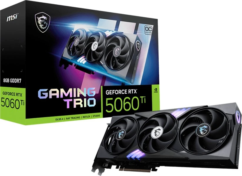 Vaizdo plokštė MSI GEFORCE RTX 5060 TI 8G GAMING TRIO OC